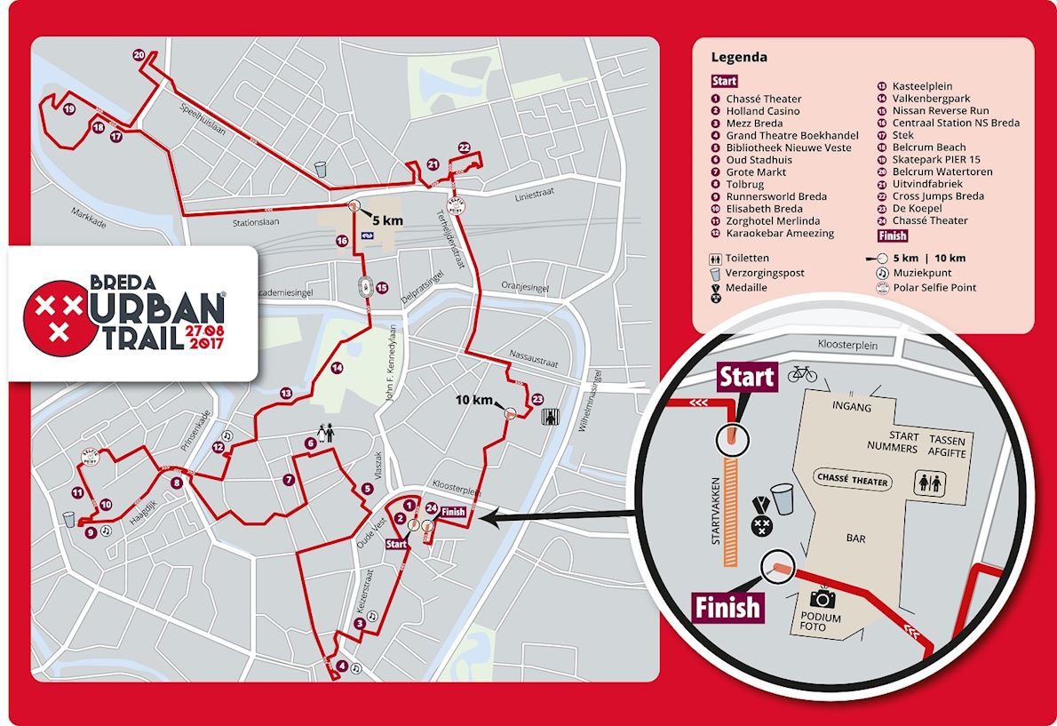 Breda Urban Trail Mappa del percorso